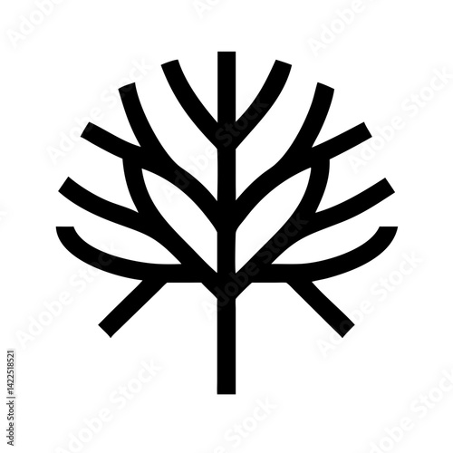 tree alt glyph flat vector icon