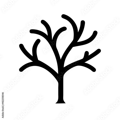 tree alt glyph flat vector icon