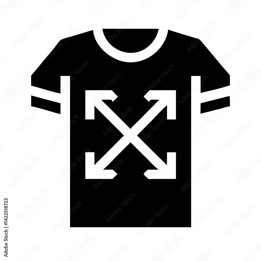 Obraz premium tshirt glyph flat vector icon