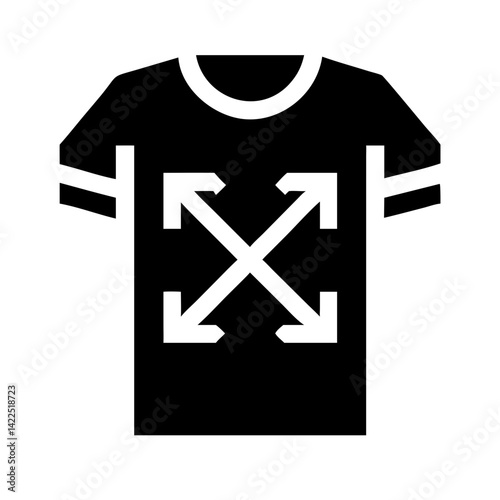 tshirt glyph flat vector icon