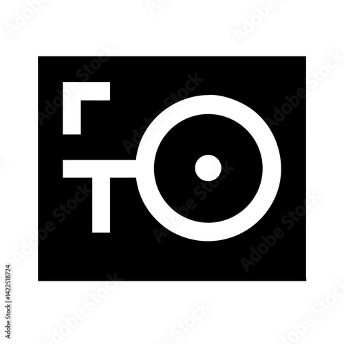 turntable glyph  flat vector icon