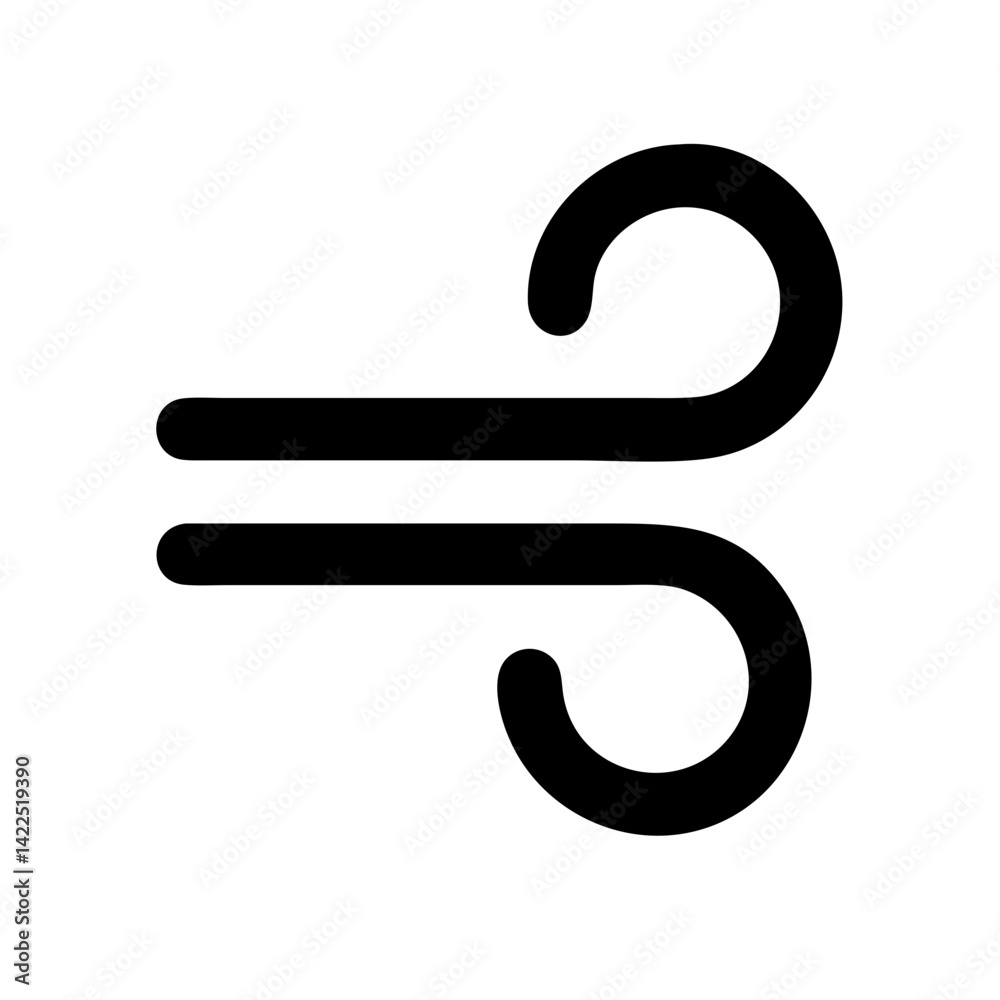 wind glyph flat vector icon wind glyph flat vector icon