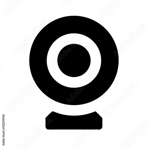 webcam glyph flat vector icon