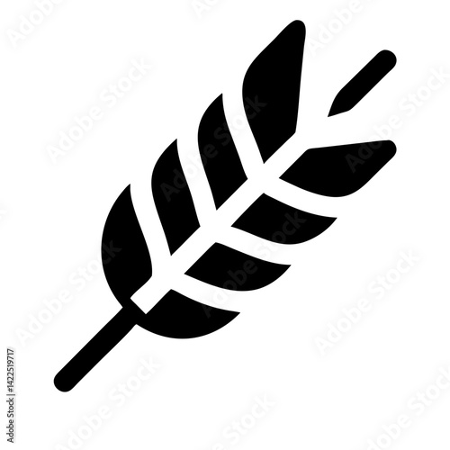 wheat slash glyph  flat vector icon
