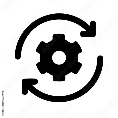process icon  flat vector icon