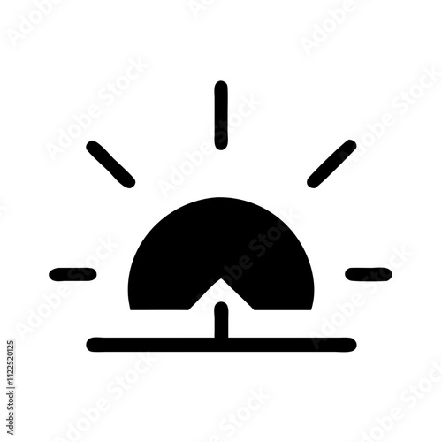 sunrise icon  flat vector icon
