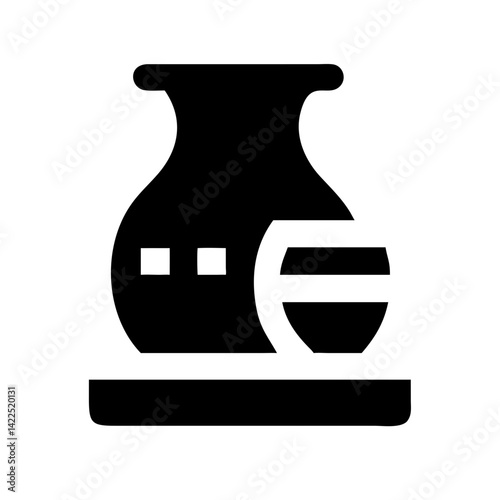 pottery icon  flat vector icon