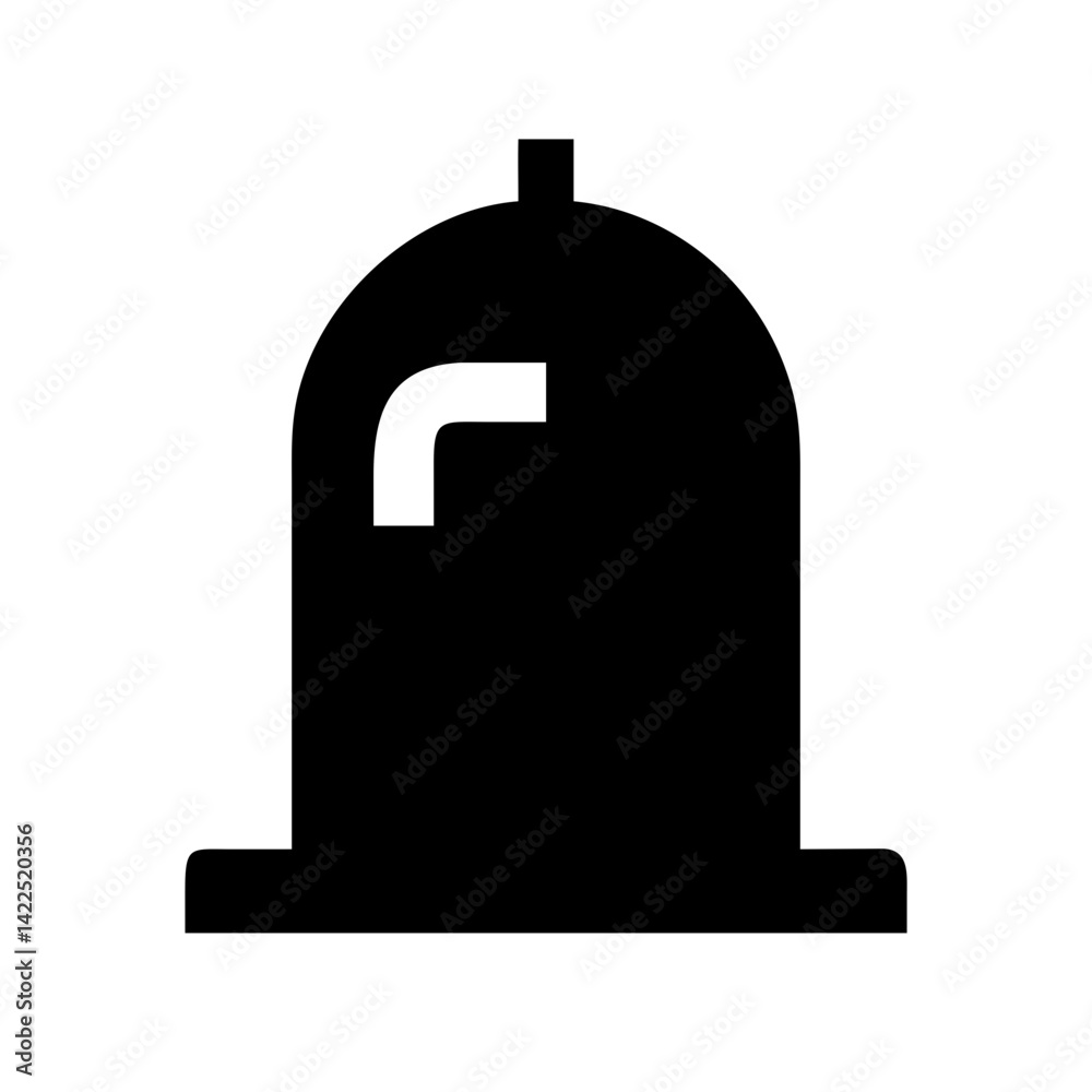 Fototapeta premium headstone icon flat vector icon