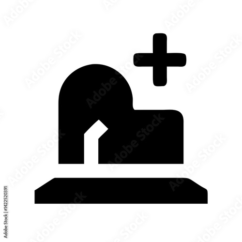 graveyard icon  flat vector icon