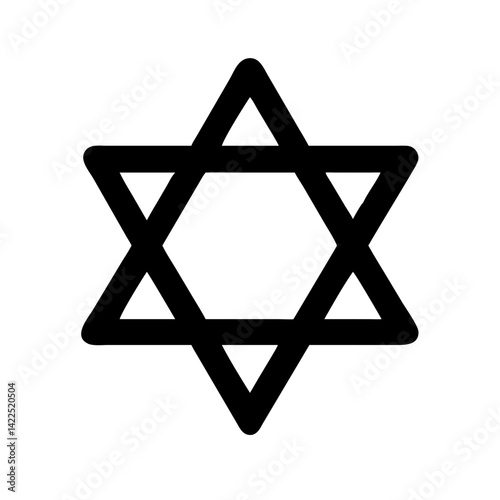star of david icon  flat vector icon