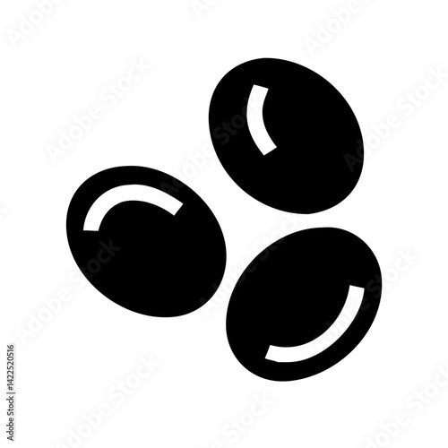 chocolate dragees icon  flat vector icon