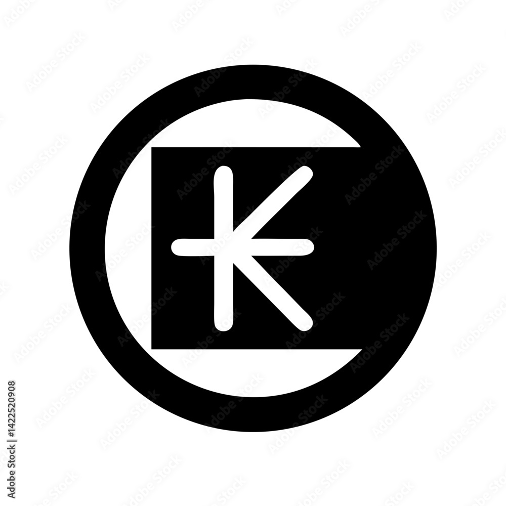 Obraz premium kip currency glyph icon flat vector icon