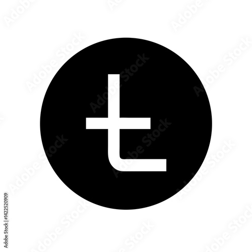 lari currency glyph icon flat vector icon
