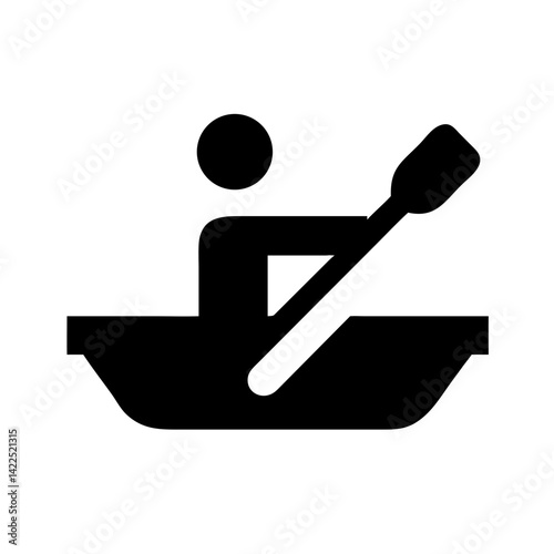 paddler icon flat vector icon
