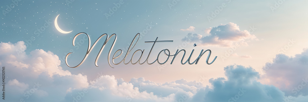 beautiful inscription melatonin, creative design