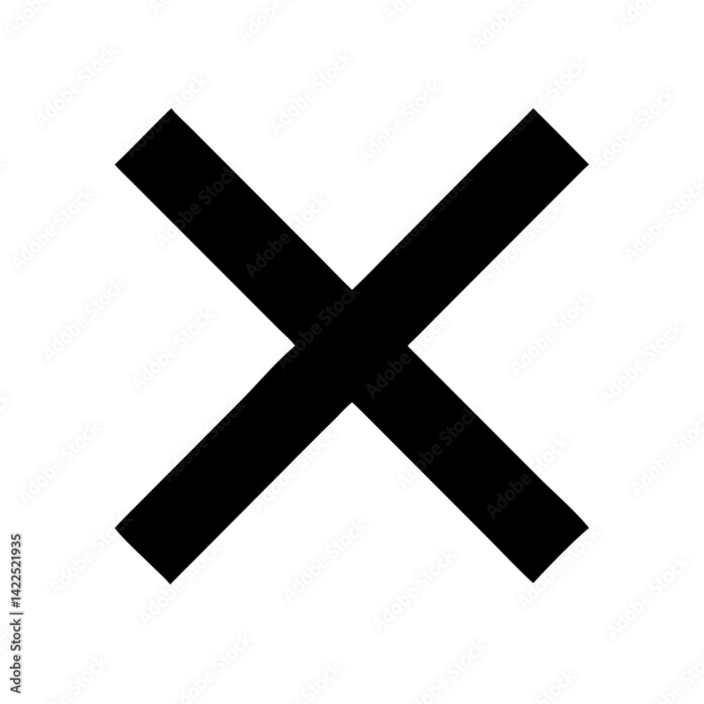 Fototapeta premium cross icon flat vector icon