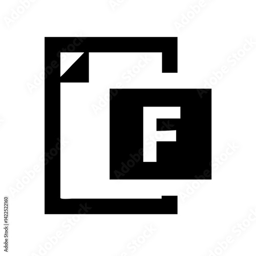 f ( ) flat vector icon