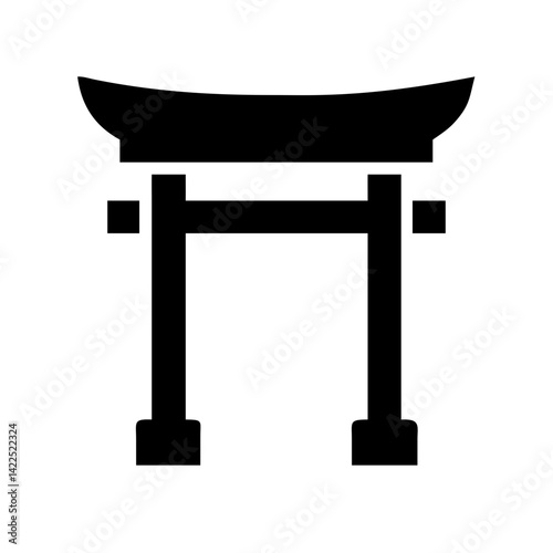 torii gate icon  flat vector icon