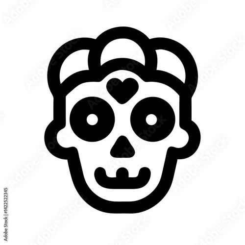 dia de muertos icon  flat vector icon