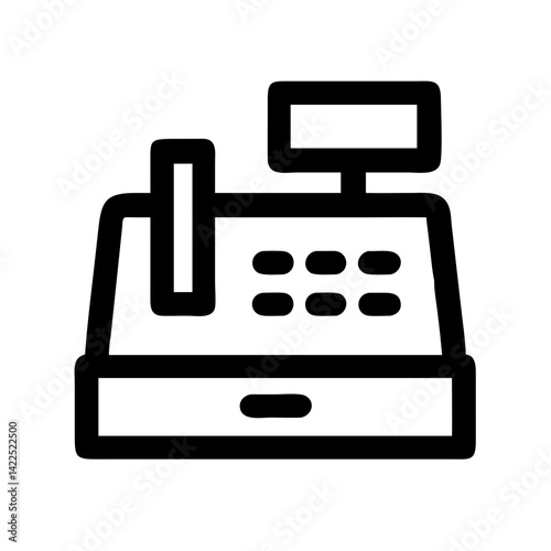 cashier machine icon  flat vector icon