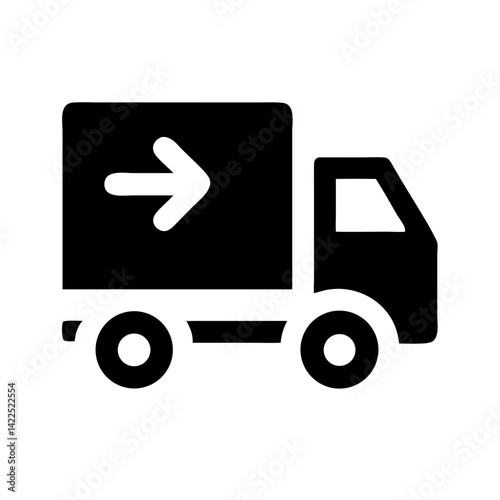 delivery truck icon  flat vector icon
