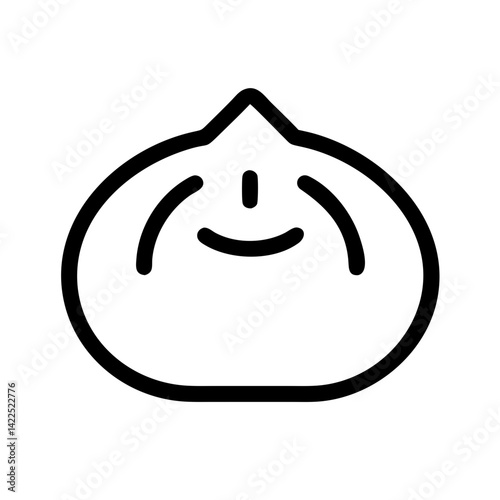 dumpling icon  flat vector icon