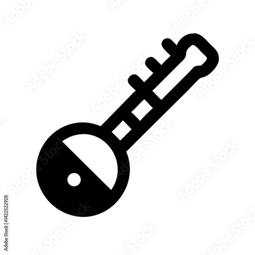 sitar icon  flat vector icon