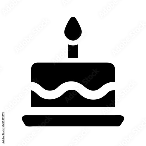 birthday cake icon  flat vector icon