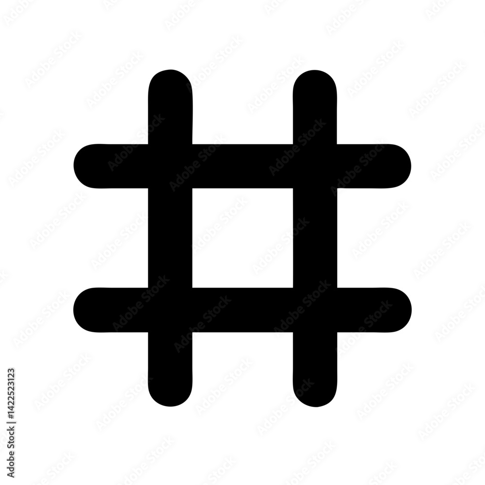 Obraz premium hashtag icon flat vector icon