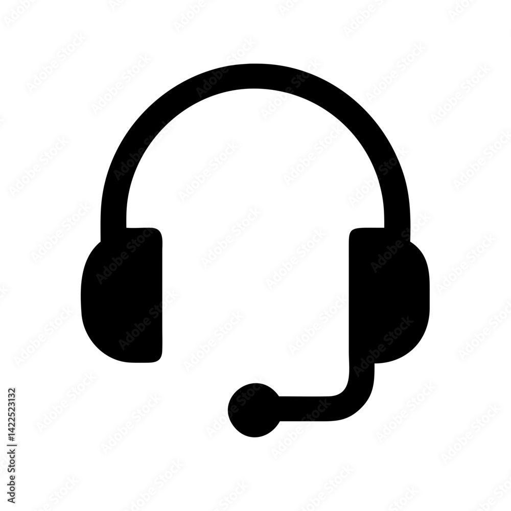 headset icon flat vector icon headset icon flat vector icon