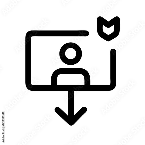 macro influencer icon  flat vector icon