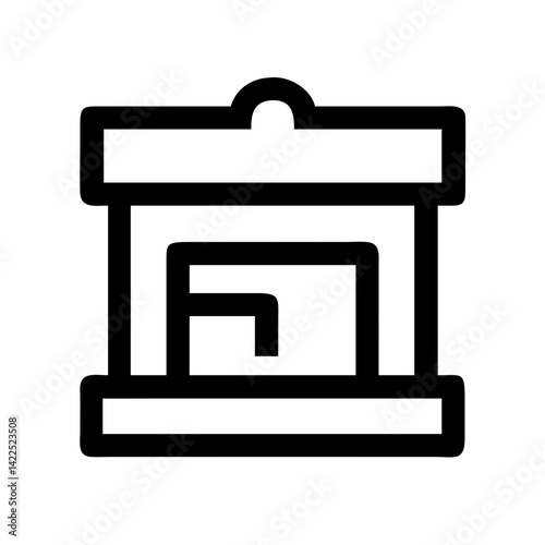 ticket office icon  flat vector icon