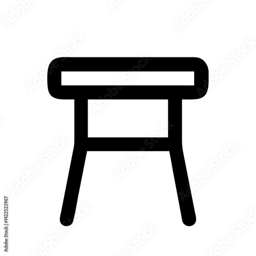 stool icon  flat vector icon