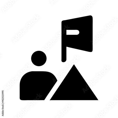 achieve flat vector icon