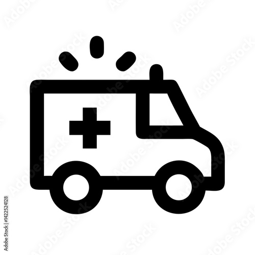 ambulance icon  flat vector icon