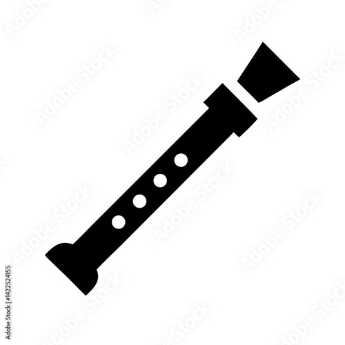 clarinet icon  flat vector icon