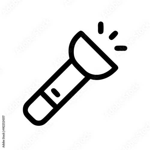 torch icon  flat vector icon