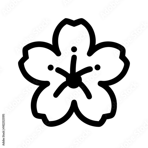 sakura icon flat vector icon