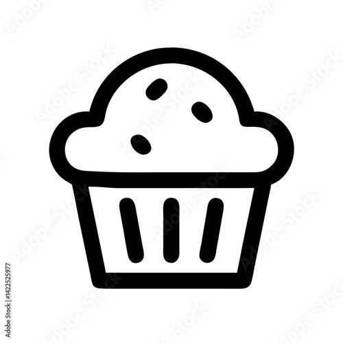 muffin icon flat vector icon