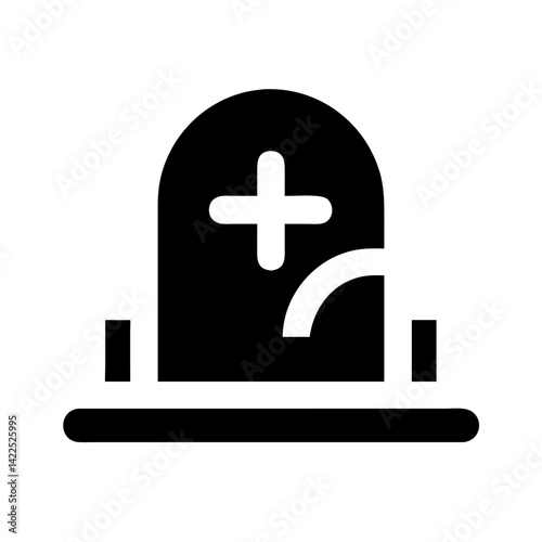 tombstone icon flat vector icon