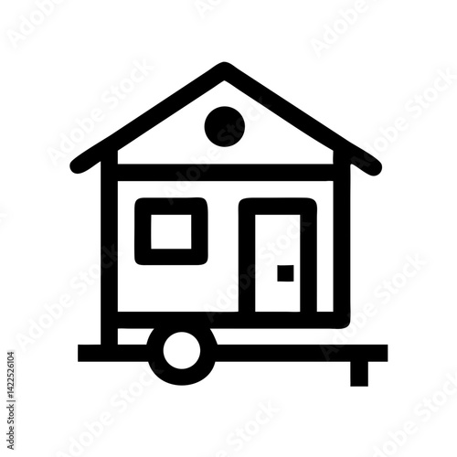 tiny house icon  flat vector icon