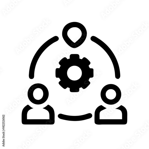 employee engagement icon  flat vector icon