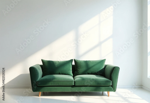 Green Sofa in Clean Modern Space