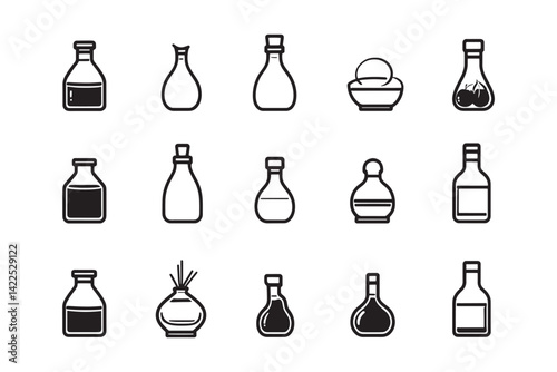 Soy sauce 2D line art design