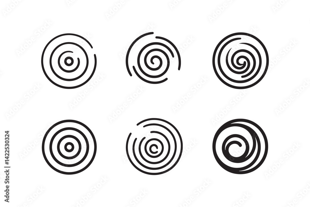 Spiral Growth Minimalist Icon Design Spiral Growth Minimalist Icon Design