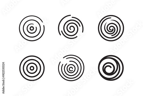 Spiral Growth Minimalist Icon Design