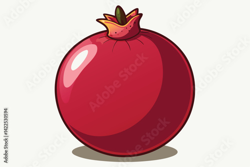 pomegranate fruit vector illustration .