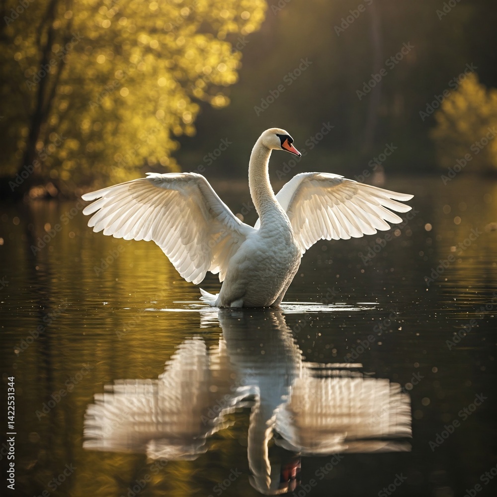 swan on the lake swan on the lake