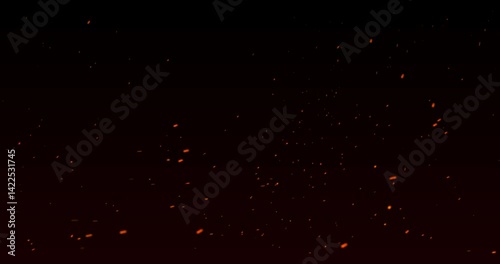 Animated background with fire particles effect 