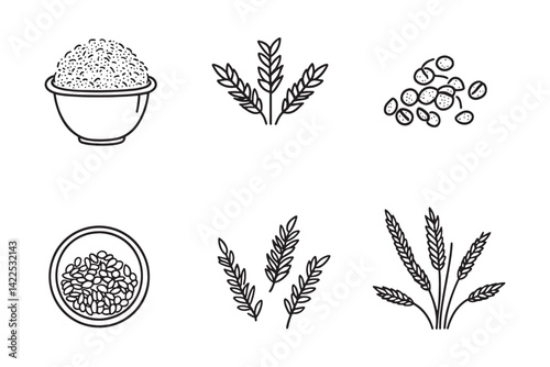 Steel cut oats minimalist line art design